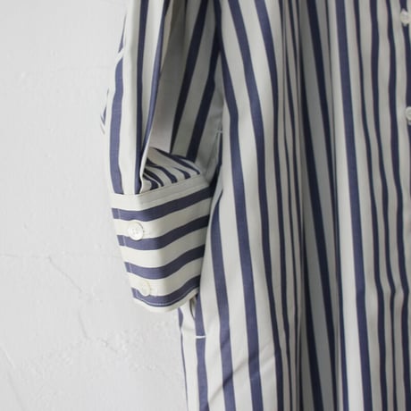 amne アンヌ　STRIPE dolman dress #BLUE