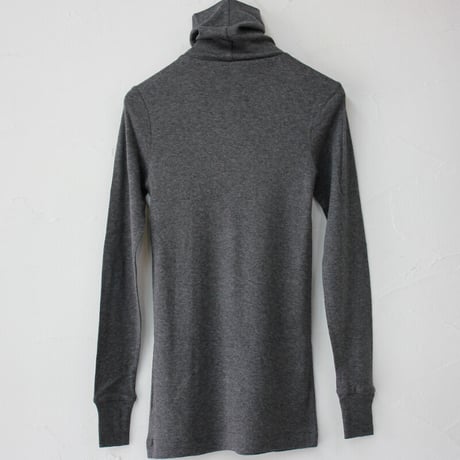 **再入荷**　homspun ホームスパン　60/1フライスタートルネックプルオーバー　#ブラック、アイアンブルー、TOPチャコール、TOPグレー