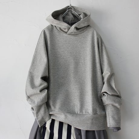 **再入荷** Linenya リネンヤ　コットンライトスウェットドルマンパーカー　#TOPグレー