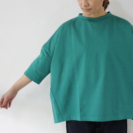 **またまたまた再入荷**　 Linenya リネンヤ　コットンデラヴェ7分袖Tシャツ