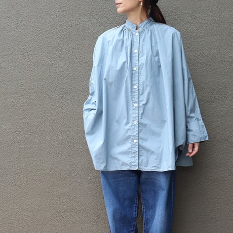 ARTE POVERA アルテポーヴェラ　 タイプライター染めポンチョシャツ　#ホワイト、スモークサックス、ブラック