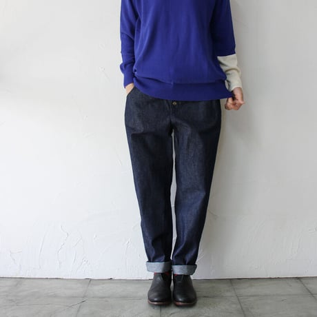 atelier naruse アトリエナルセ　コットンデニムペックトップパンツ cotton denim peck top pants　#indigo