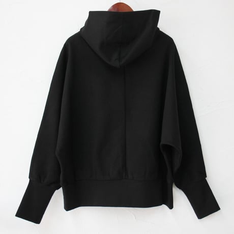 Linenya リネンヤ　スウェットドルマンパーカー　#ブラック