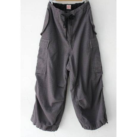 FUNSET OF ART ファンセットオブアート　コットンリネン刺し子バルーンカーゴパンツ　#grey 【送料無料】
