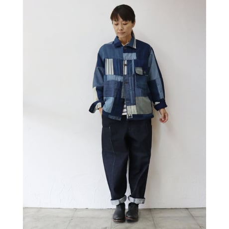 FUNSET OF ART ファンセットオブアート　IDGパッチワークジムジャケット　#インディゴ　【送料無料】