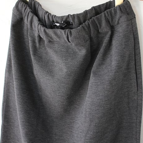 TRAVAIL MANUEL ミラノリブロングタイトスカート　#チャコール、ブラック