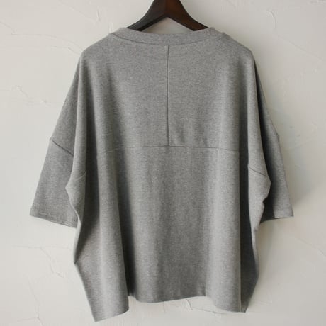 LinenYa リネンヤ　ミリタリー復刻フライス7分袖Tシャツ　#グレー　【送料無料】