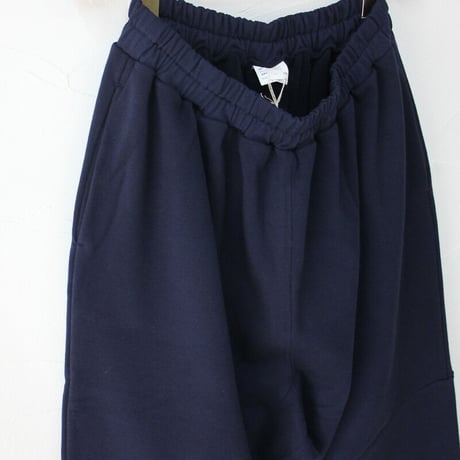 **新色ネイビー追加入荷**　homspun ホームスパン　裏パイル度詰ギャザーパンツ　#ネイビー、ブラック、TOP杢チャコール