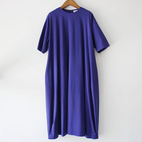 **再入荷** atelier naruse アトリエナルセ　コットンカットソーコクーンワンピース　#ネイビーブルー、ブラック　【送料無料】