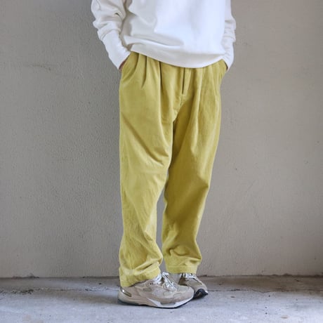 homspun ホームスパン　コーデュロイタックパンツ　#イエロー、ブラック