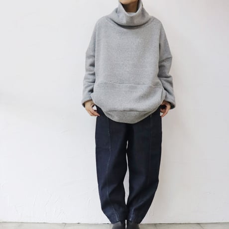 **またまた再入荷** Linenya リネンヤ　裏起毛ボリュームネックプルオーバー　#グレー　【送料無料】