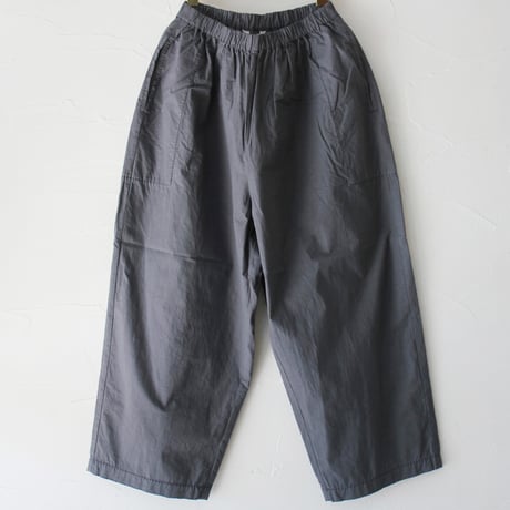 **再入荷**　homspun ホームスパン　バルキーシーチング薄手ギャザーパンツ　#ブルー、グレー、ピンク