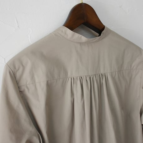 amne アンヌ　PIMA skipper Blouse　スーピマコットンスキッパーブラウス　#ホワイト、ベージュ、ネイビー