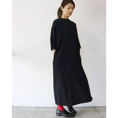 Linenya リネンヤ　Tシャツワンピース　#ライトグレー、ベージュ、ネイビー、ブラック