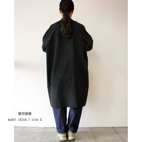 TRAVAIL MANUEL トラバイユマニュアル　スプリットツイルマオコート　#ブラック　【送料無料】