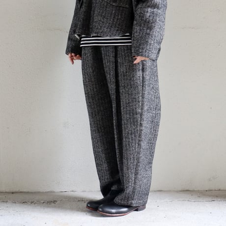 atelier naruse アトリエナルセ　シェットランドウールリネンタックワイドパンツ shetland wool linen tuck wide pants