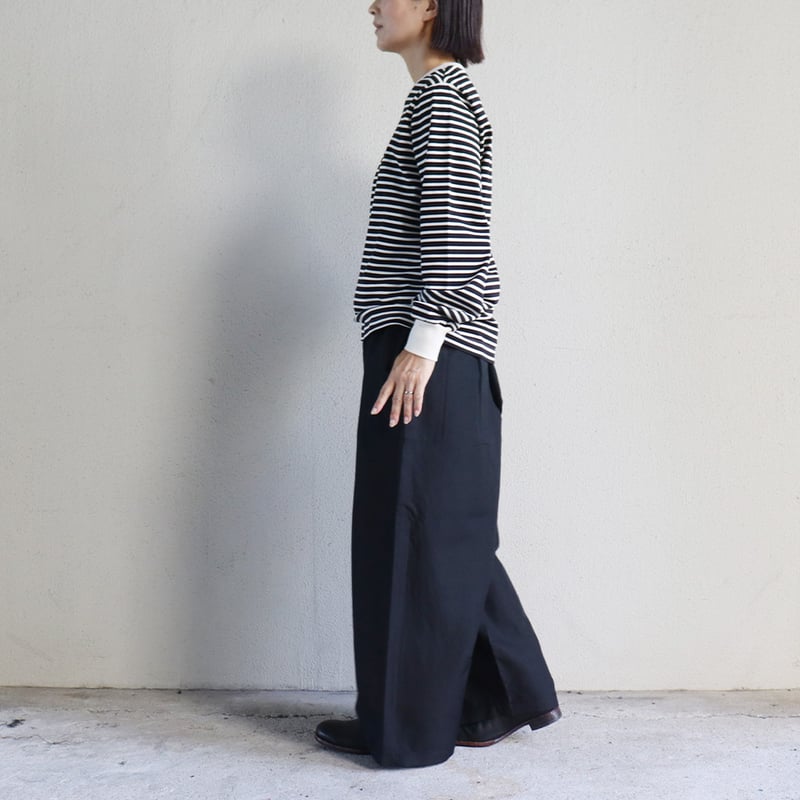 再入荷** atelier naruse アトリエナルセ コットンボーダーカットソー