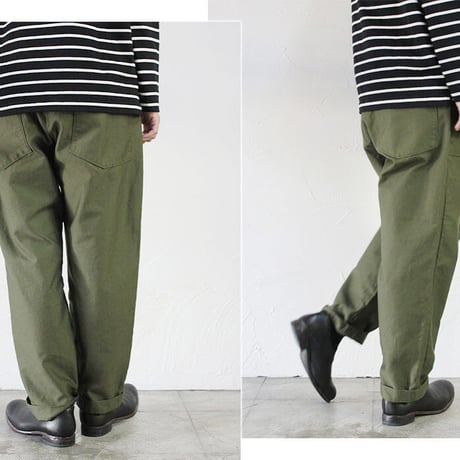 TRAVAIL MANUEL トラバイユマニュアル　バックサテンファティーグパンツ　#オリーブ、カーキ、ブラック　【送料無料】