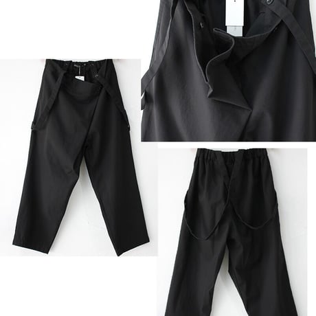 TRAVAIL MANUEL トラバイユマニュアル　オーガニックツイルフォールドパンツ　＃チャコールグレー、ブラック　【送料無料】