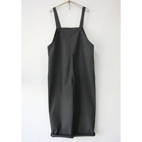 **再入荷** TRAVAIL MANUEL トラバイユマニュアル　T/Cツイルサロペット　#チャコール、ブラック