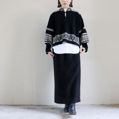 ASEEDONCLOUD アシードンクラウド　Seiyako jacquard blouse # black 【送料無料】