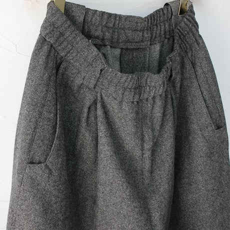 atelier naruse アトリエナルセ furano wool wide pants  #杢ブラック　【送料無料】