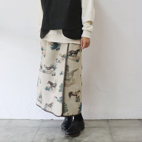 ASEEDONCLOUD アシードンクラウド 　Constellation cloth x New functional cloth Zephyros wrap skirt