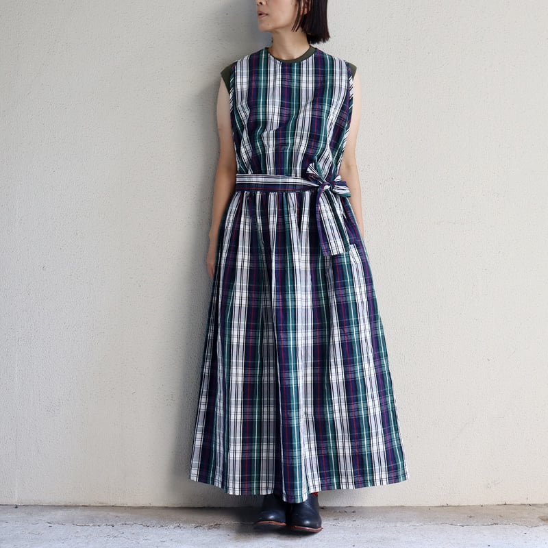 新品未使用　ホームスパン　タータンチェックワンピース　グリーン×ブラック 楽天市場】homspun ホームスパン ウール タータンチェック