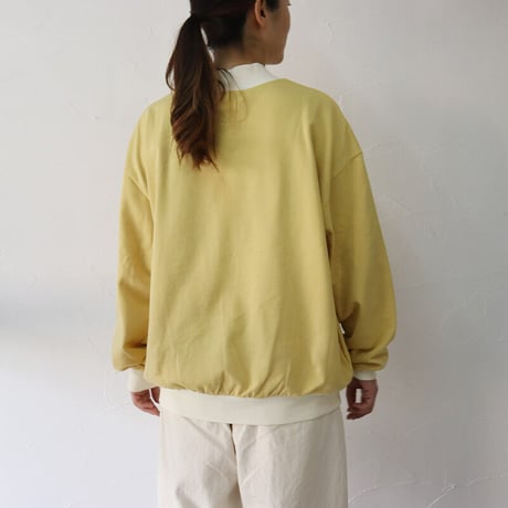 amne アンヌ　フレンチテリーVモックプルオーバー FRENCH TERRY v_mock  #イエロー、ネイビー　【送料無料】
