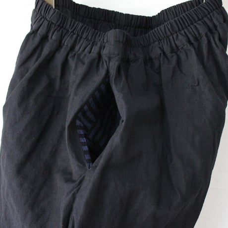 **またまた再入荷** homspun ホームスパン　C/Lツイルギャザーパンツ　#ブルー、ベージュｘネイビー、ダークネイビー、ブラック