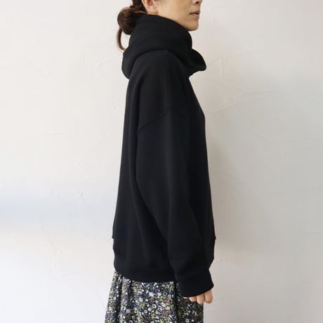 **再入荷** Linenya リネンヤ　ソフト裏毛コットンパーカー　#ブラック　【送料無料】