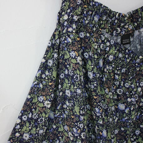 TRAVAIL MANUEL トラバイユマニュアル　フラワープリントイージーパンツ　#navy