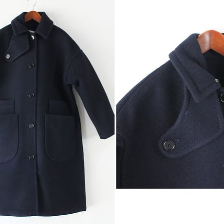 homspun ホームスパン　ウールメルトンダブルポケットコート　♯グレー、ネイビー　【送料無料】