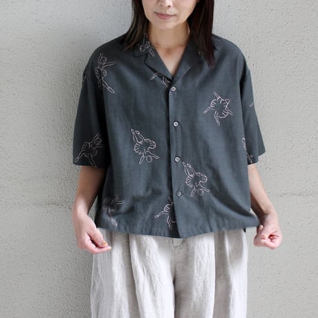 atelier naruse アトリエナルセ　レーヨンコットン開襟シャツ～バレリーナ～ rayon cotton open collar shirt　【送料無料】