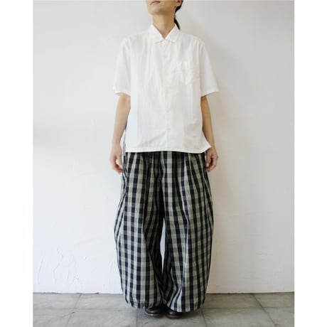 ASEEDONCLOUD アシードンクラウド　HandWerker culotte インディゴチェックハンドベイカーキュロット　#インディゴ