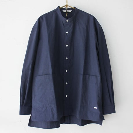 amne アンヌ CHAMBRAY covered shirts シャンブレーカバーシャツ　#INK　【送料無料】