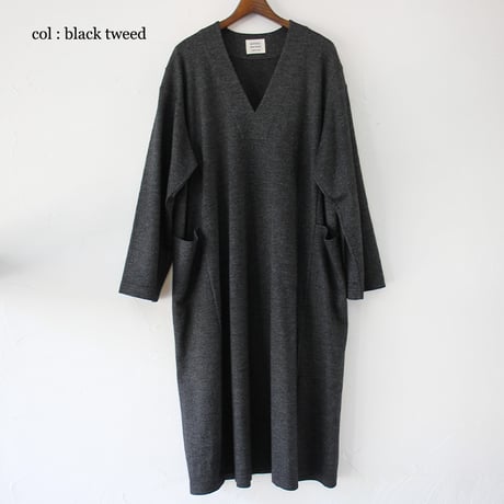 atelier naruse アトリエナルセ　wool jersey one-piece　ウールジャージーワンピース　【送料無料】