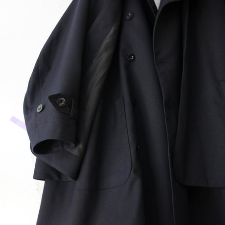 ASEEDONCLOUD アシードンクラウド　Chimney ash wool Seiyakou inverness coat #navy