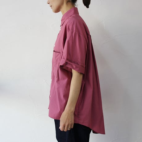 **再入荷** CAERULA カエルラ　cotton broad trase shirts #ネイビーストライプ、サックス、ピンク、ホワイト