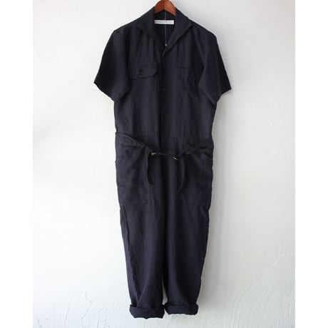 ASEEDONCLOUD アシードンクラウド　Mitsuyakusou Linen Crafter jumpsuit　#navy 　【送料無料】