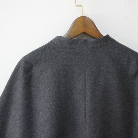 **再入荷** Linenya リネンヤ　ウール起毛ケープ　#グレー　【送料無料】