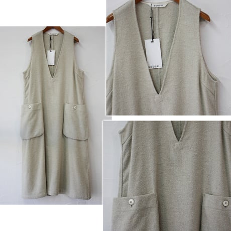 SUSURI ススリ　アイデリックワンピース　#off , light brown【送料無料】