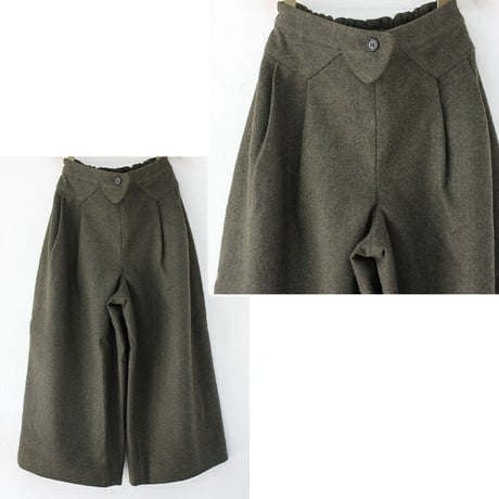 **再々入荷** homspun ホームスパン　ソフトフラノ２タックパンツ　#ネイビー、カーキ　【送料無料】