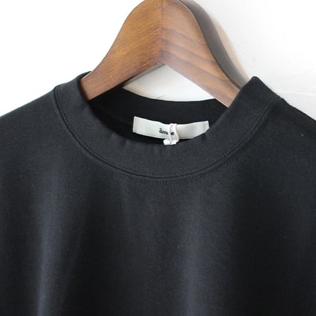 amne アンヌ　MINI TERRY half sleeve crew ミニテリー半袖クルーネック　#ブラック