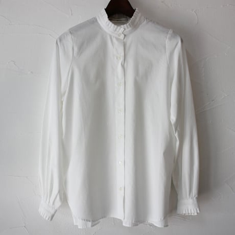 **再入荷** amne アンヌ　BROAD frilled blouse ブロードフリルブラウス【送料無料】