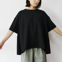 **再入荷** TRAVAIL MANUEL トラバイユマニュアル　ミディ天竺バックフレアTシャツ