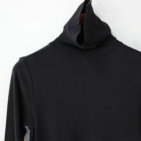 **再入荷**　homspun ホームスパン　60/1フライスタートルネックプルオーバー　#ブラック、アイアンブルー、TOPチャコール、TOPグレー