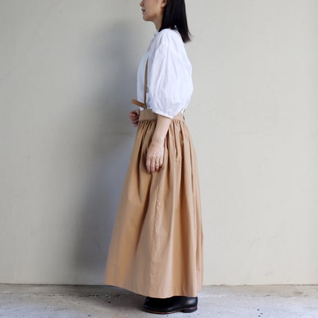 atelier naruse アトリエナルセ　コットンサスペンダースカート　cotton suspender skirt　#キャメル、ブラック