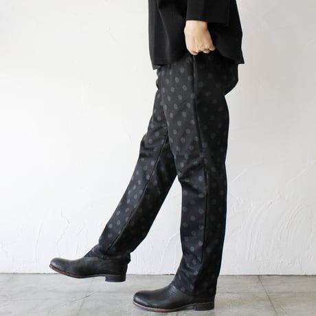 TRAVAIL MANUEL トラバイユマニュアル　ドットチノナローパンツ　#ブラックｘグレー