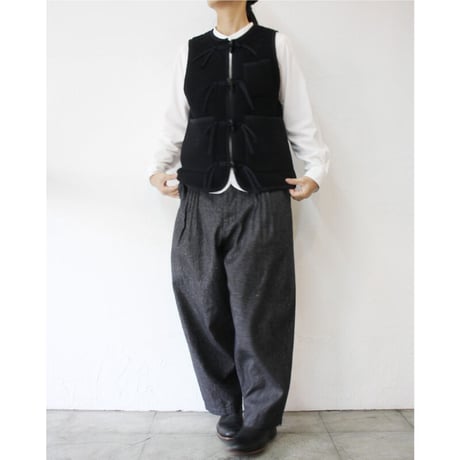 ASEEDONCLOUD アシードンクラウド　Kigansai wool fleece vest #black 【送料無料】